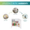 Mini frigo da bar bianco ideale per hotel, uffici e attività commerciali