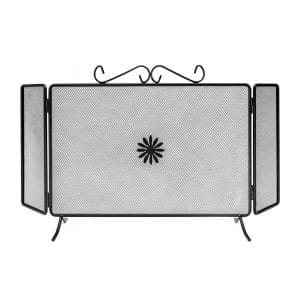 Parascintille per camino in ferro battuto da 97×50 cm