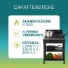 Piano cottura portatile a gas 4 fuochi in ferro verniciato con manopole frontali