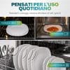 piatti quadrati utilizzi Piatti quadrati in porcellana adatti a forno microonde e lavastoviglie per uso quotidiano