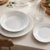piatti tondi bianchi eleganti Servizio piatti rotondi in porcellana bianca per 6 persone dal design elegante e moderno