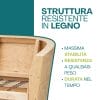 poltrona a pozzetto struttura Struttura interna in legno del divano a pozzetto, resistente e progettata per durare