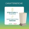 Portaombrelli beige in plastica con vano raccogli goccia Made in Italy