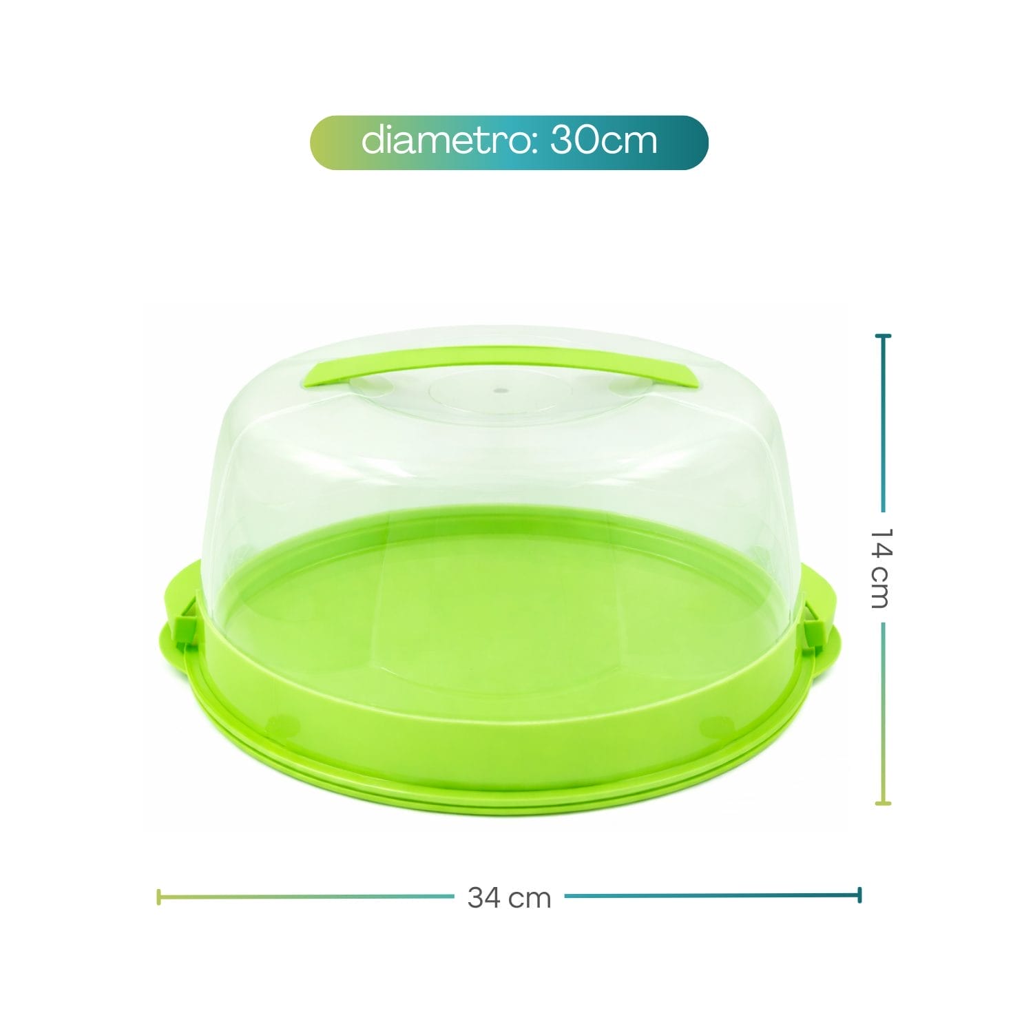 Portatorta rotondo dimensioni 34 cm diametro e altezza 14 cm