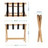 portavaligie piccolo misure Dimensioni portavaligie pieghevole in bambù con 4 cinghie, larghezza 65 cm e altezza 51 cm