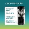 posate-nere-caratteristiche Posate Abert acciaio inox manico nero per carne pasta e dessert