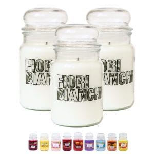 Set 3 candele profumate in giara da 510 gr Gelsomino