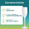 Bicchiere flute Bianco resistente da -10°C a +100°C 100% riciclabile