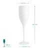 Flute champagne Bianco plastica 150 cc 19,7x6 cm riutilizzabile elegante