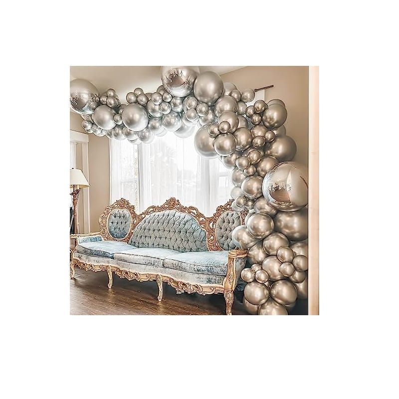 Palloncini gonfiabili argento per decorare feste, eventi e anniversari