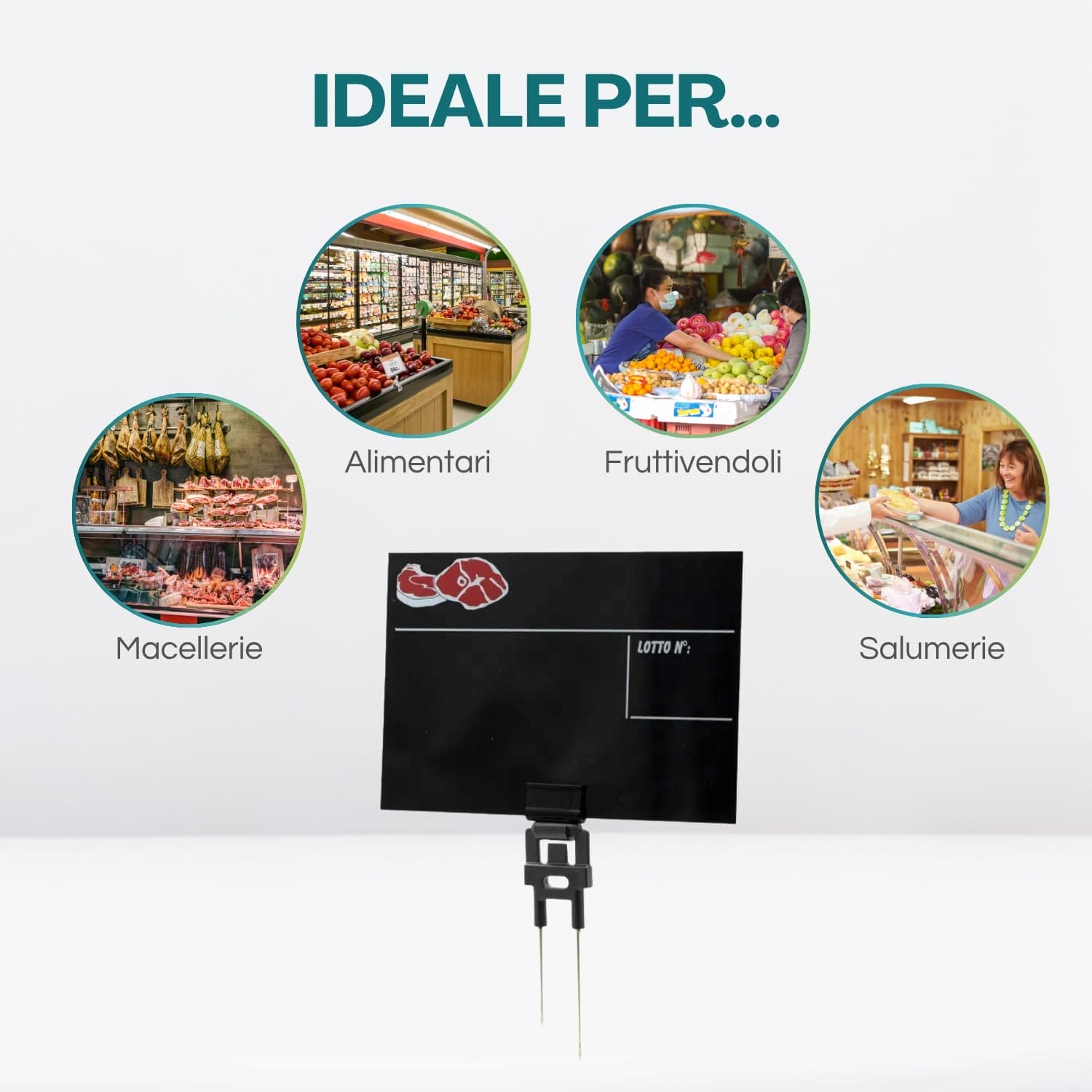 versatilita-kit-segnaprezzi-macelleria Segnaprezzi macelleria ideale per alimentari, fruttivendoli e salumerie