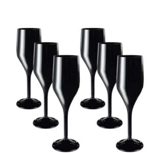 Set 6 flute champagne da 150 cc Neri