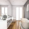 SCALDINO-BAGNO-BIANCO Scaldino elettrico portatile 2000W bianco in bagno moderno