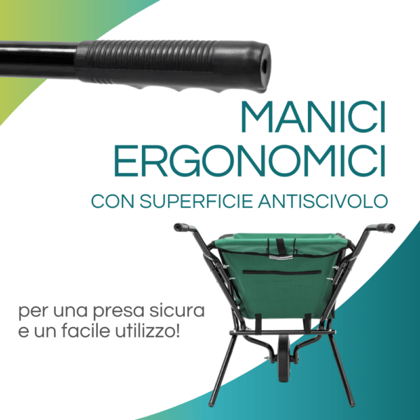 Carriola Pieghevole Business XL - Portata 125 Kg, Con Ruote Antiforatura - Ideale Per Trasporto Sacchi E Carichi - Foto 6