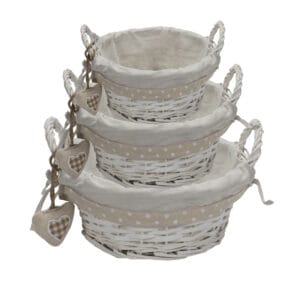 3 Cesti vimini bianchi da matrimonio