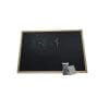 lavagna-60X40 Lavagna nera con cornice in legno per scrivere note con gessetti
