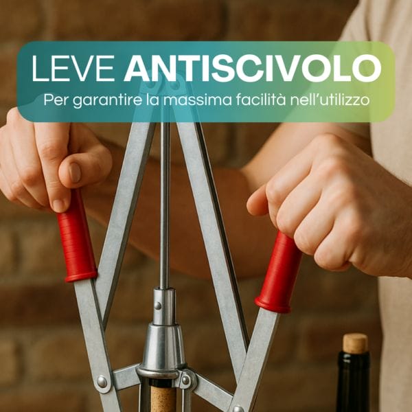 Tappatrice Manuale Per Tappi In Sughero DeDonato - Ganasce In Ottone, Robusta E Affidabile - Foto 2