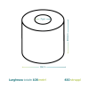 rotoli-ad-estrazione-centrale-misure Rotolo asciugatutto BulkySoft blu 60 metri 22x13 cm con 200 strappi