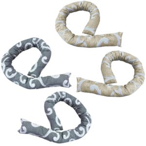 Set 4 Paraspifferi per porte e finestre in tessuto da 120 cm
