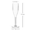 misura-flute Flute champagne plastica 170 cc dimensioni 21,5 cm bicchiere trasparente