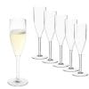Set 6 flute champagne plastica trasparente 170 cc riutilizzabili eleganti