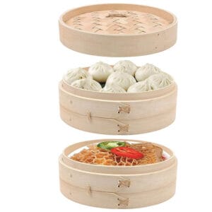 Vaporiera in Bambù con 2 piani