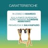 caratteristiche reggivaligia alto Porta valigie pieghevole in bamboo con 4 cinghie rinforzate, struttura salvaspazio richiudibile