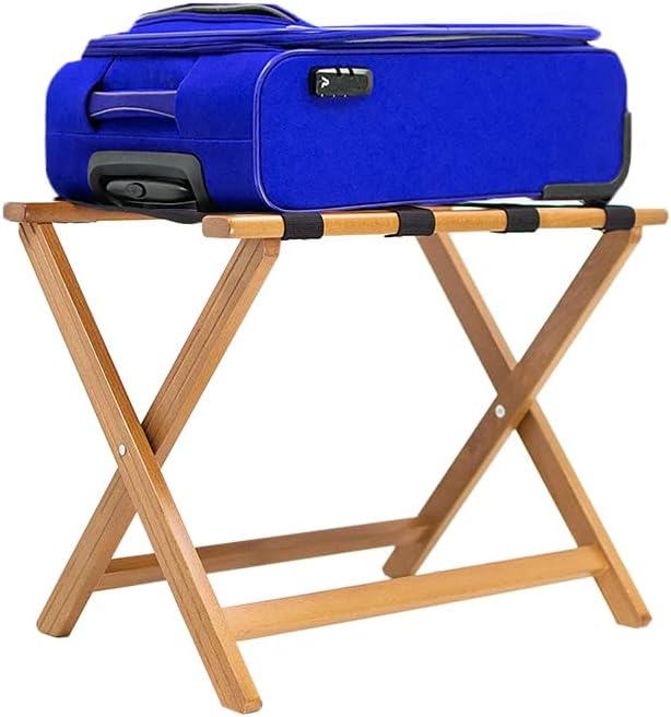 Porta Valigia Pieghevole in legno da 65x36x51 cm