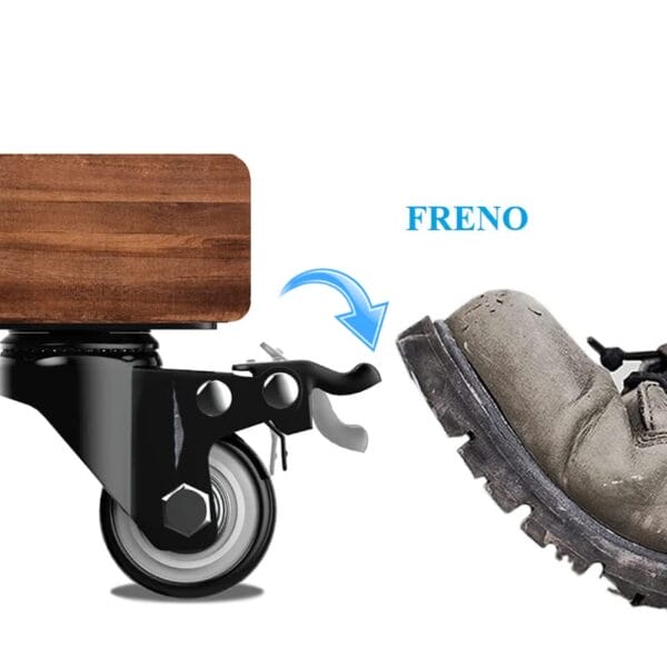 Eurokraft Pro | Carrello Per Sacchi Con Pattini | Zincato | Piano Di Appoggio Per Pacchi Largh X Prof 430 X 450 Mm Nero Con Maniglia Ruote Con 90267087 - Foto 4