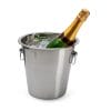 secchiello ghiaccio acciaio 4l Secchiello portaghiaccio acciaio 4 litri con maniglie e bottiglia champagne