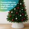 albero-gonna-copribase Gonna copri base albero di Natale in vimini bianco Ø40-60 cm, decorazione natalizia elegante