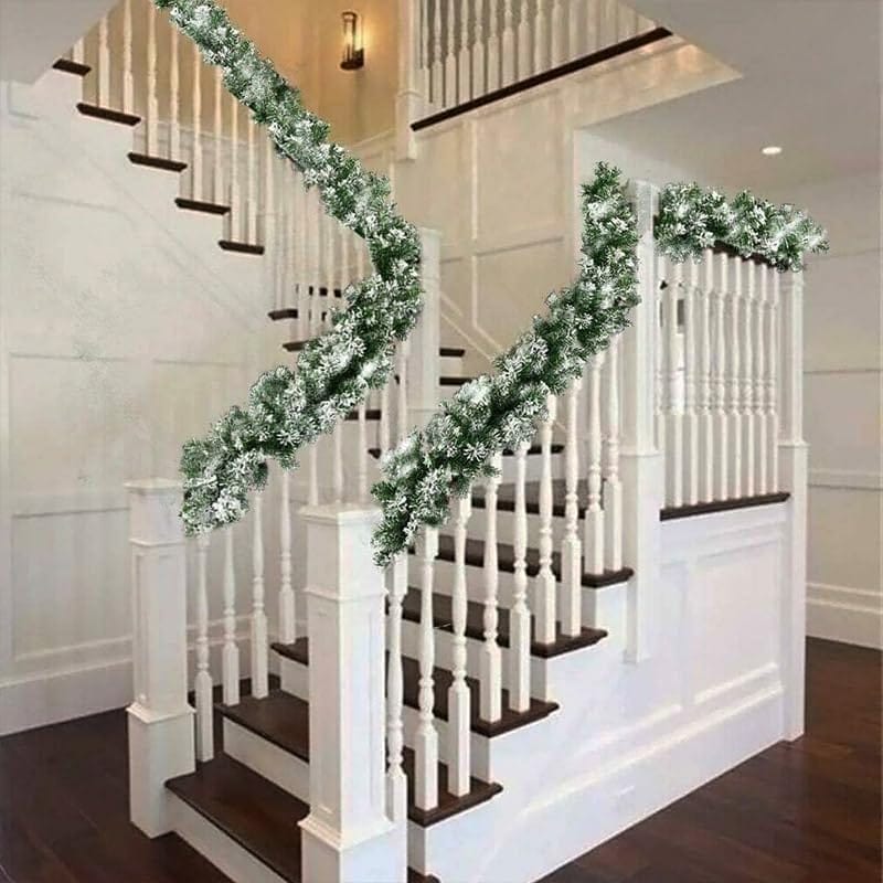 Ghirlanda Camino Natale Ghirlanda Di Natale Festone Verde 270cm Morbida Decorazione Porta Portone Scala Casa Vetrina Diametro 12 Natale Decorazioni