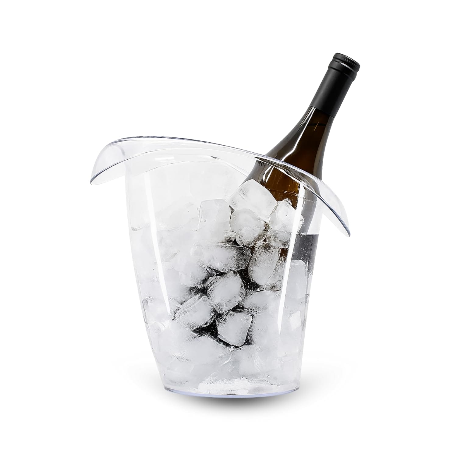 Secchiello ghiaccio plastica trasparente 27x24 cm per vino e champagne