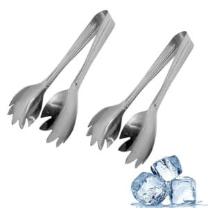 Set 2 Pinze per ghiaccio in acciaio inox