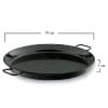 padella per paella in ferro smaltato nera 38 cm con due manici e bordo alto 5 cm