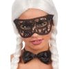 MASCHERA-PIZZO-DONNA Maschera veneziana nera in pizzo macramè per donna – elegante accessorio sexy da festa