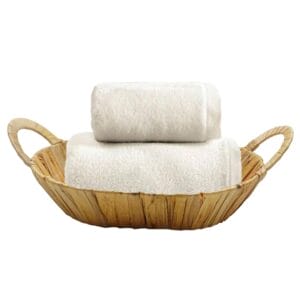 Cestino ovale di corda in giacinto d’acqua 30x23x7cm