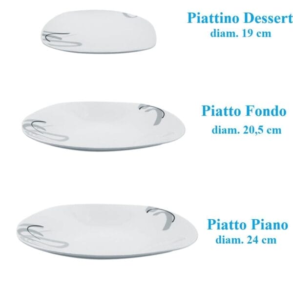 Set Di Piatti VIDA NIGHT, Piatti Piani, 23 X 17 Cm, Night, Set Da 6 P - Foto 8