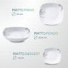 piatti quadrati misure Servizio piatti ceramica misure piatto piano fondo dessert