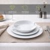 piatti tondi materiale Set piatti ceramica bianca design elegante per tavola