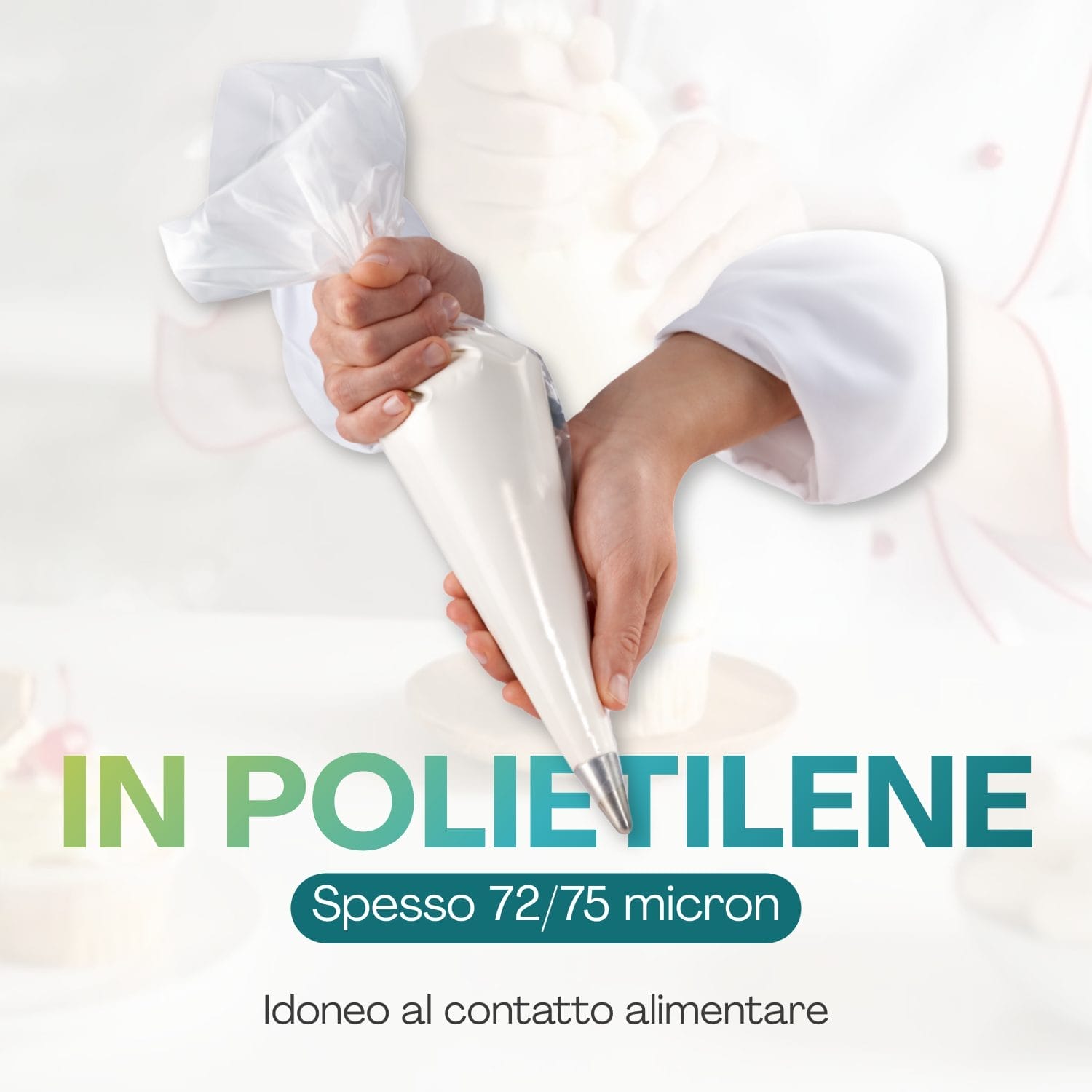 Sac a poche in polietilene 72 75 micron resistente uso alimentare