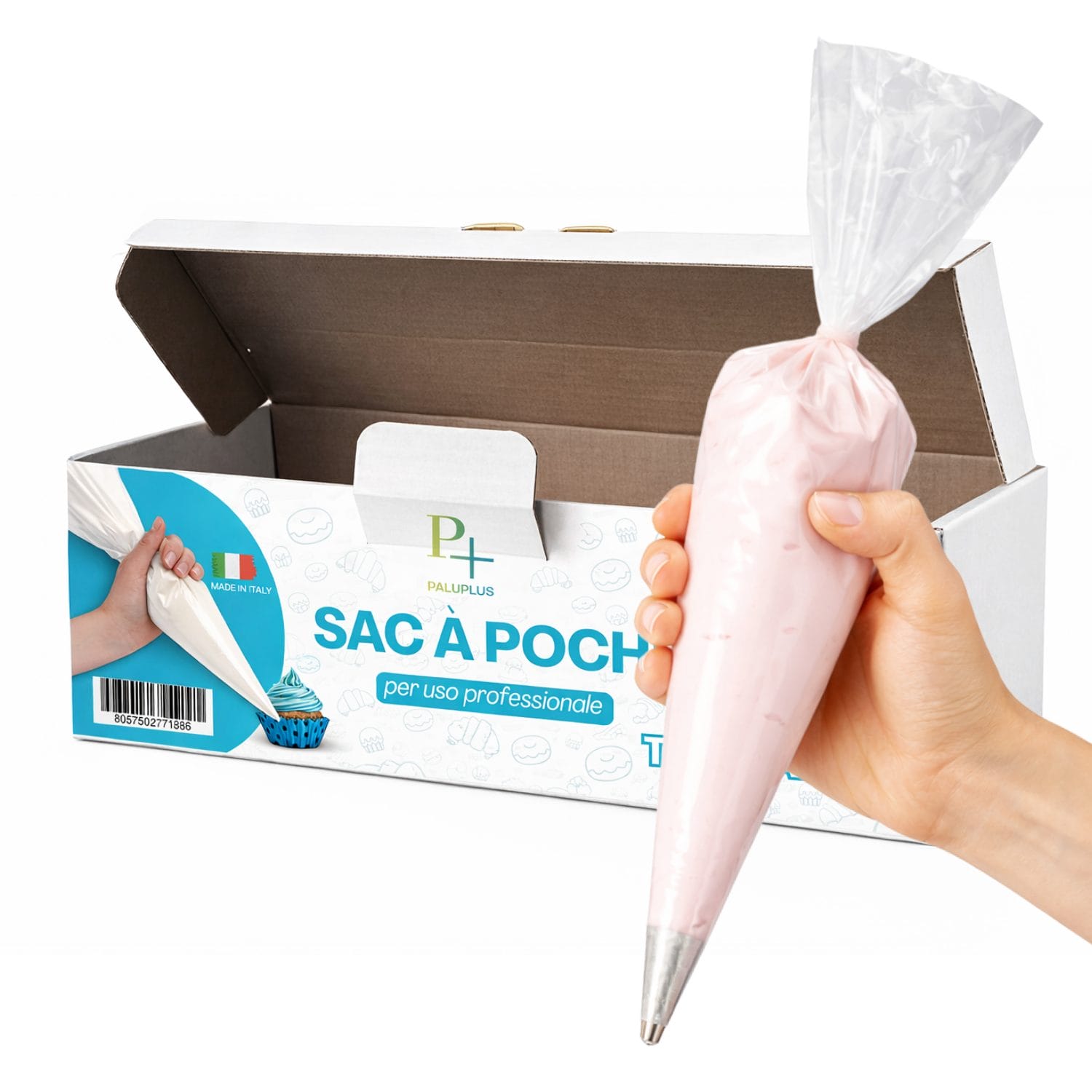 Sac a poche professionale usa e getta con bocchetta in acciaio