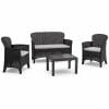 set-salottino-per-4-color-antracite Salottino da esterno in resina effetto rattan con cuscini inclusi