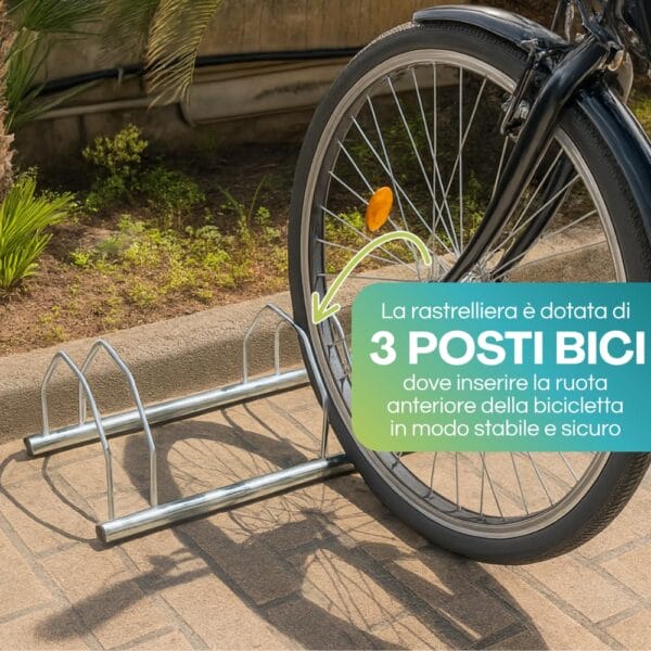 Rastrelliera Portabici In Ferro Zincato 37x37x28 Cm - Modulare, Per Interni Ed Esterni, Supporto Bici