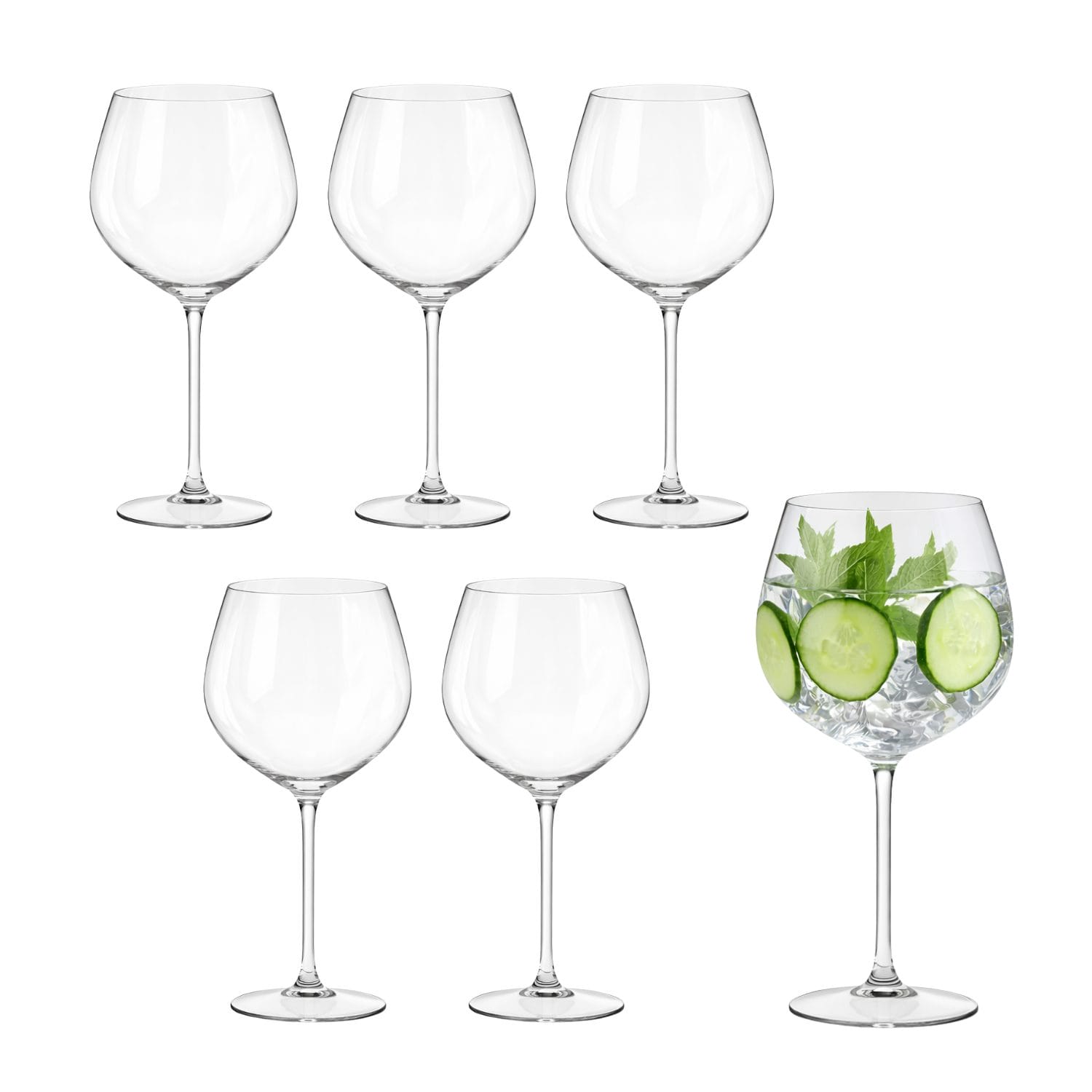 bicchieri balloon principale 6 Set 12 bicchieri balloon gin tonic in vetro trasparente calice grande