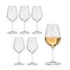 bicchieri vino principale 6 (2) Set 6 calici vino bianco in vetro trasparente stelo lungo