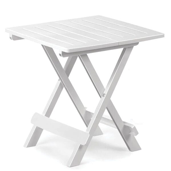 Tavolo in plastica quadrato piccolo da giardino pieghevole