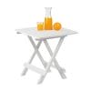 tavolo adige principale Tavolo da giardino pieghevole bianco 44x44x50 cm in plastica