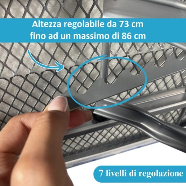 Asse Da Stiro Pieghevole Rörets - Superficie 32x108cm, Regolabile In Altezza, Zona Parcheggio E Turbo - Foto 6