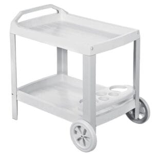 Carrello portavivande da giardino in plastica 53x74x73 cm